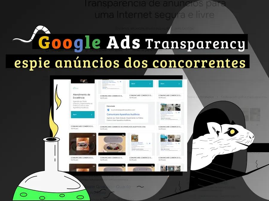 Google Ads Transparency e espie anúncios dos concorrentes